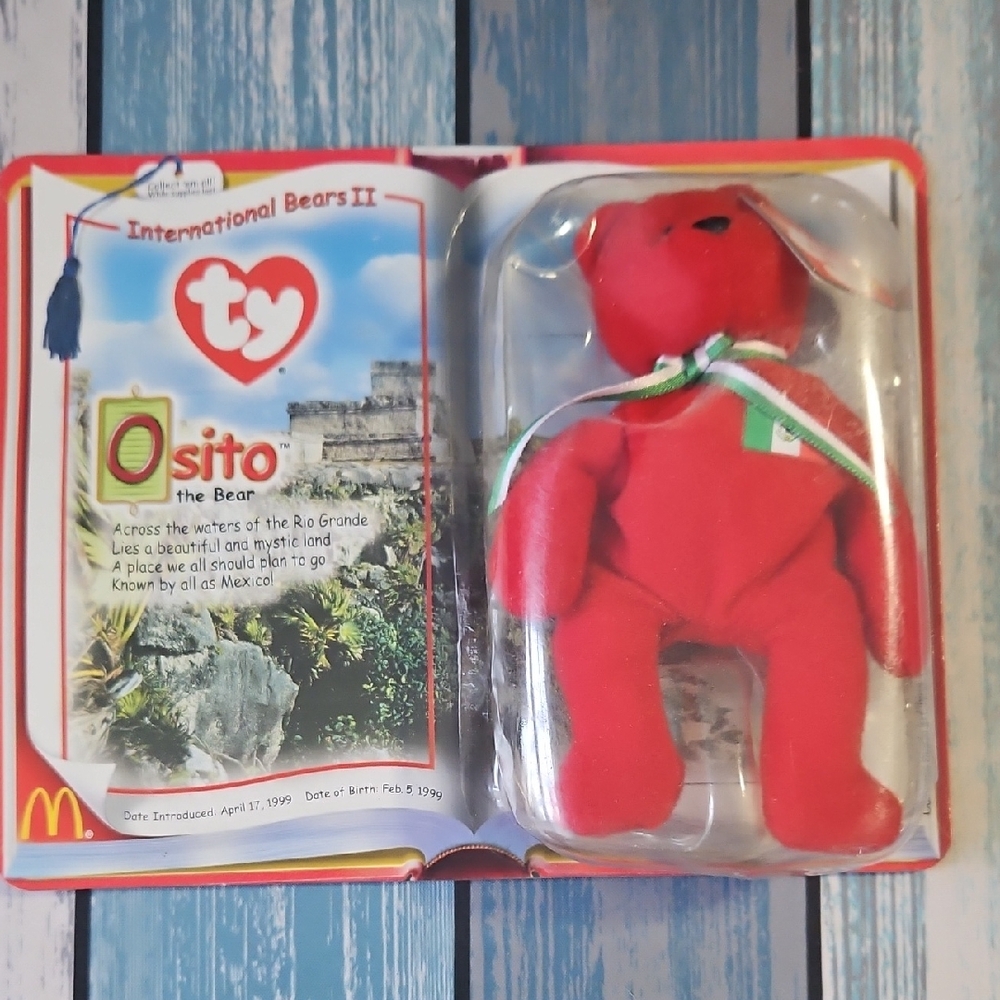 Ty Osito Red Stuffed Bear